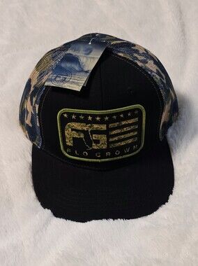 Black & Camo Patch Trucker Hat (H1-26)